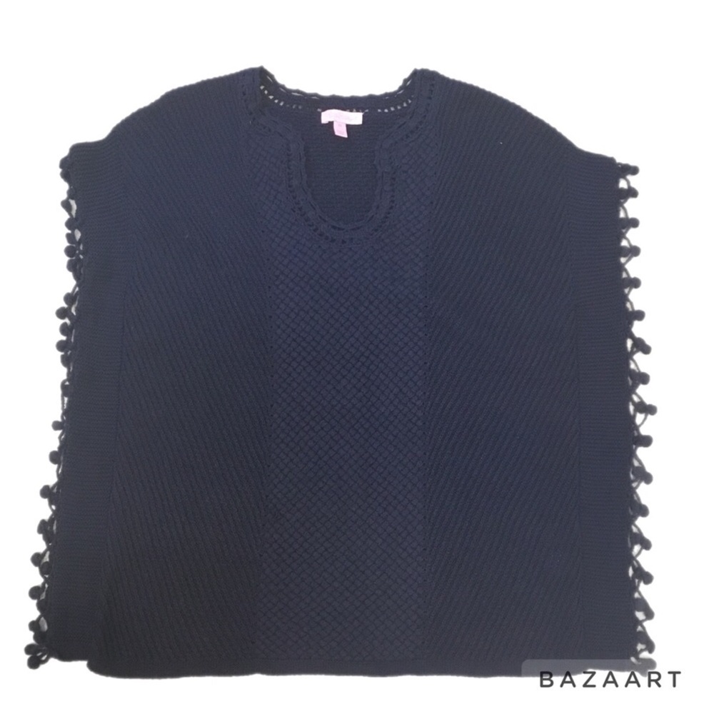 Deep navy Lilly Pulitzer sleeveless sweater.